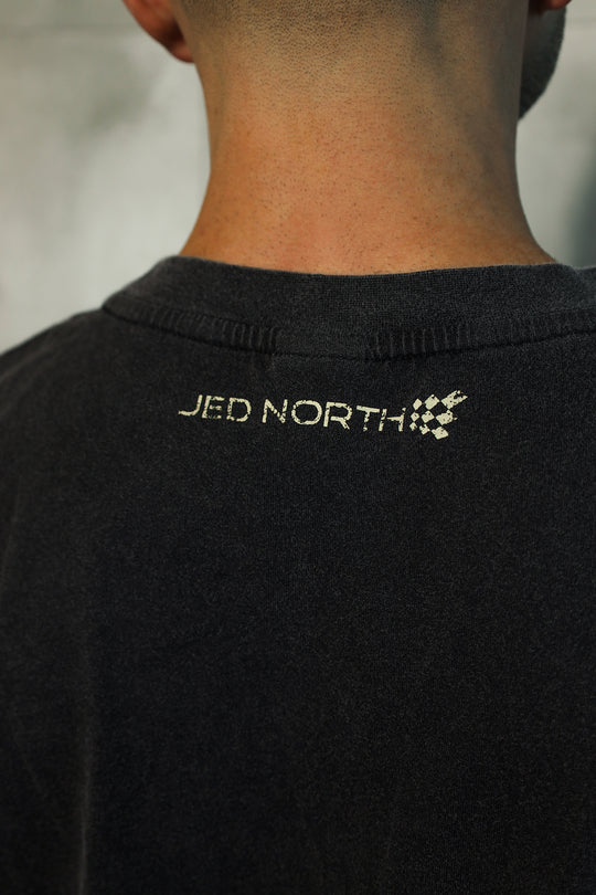 Retro Oversized Muscle Tee - Washed Black