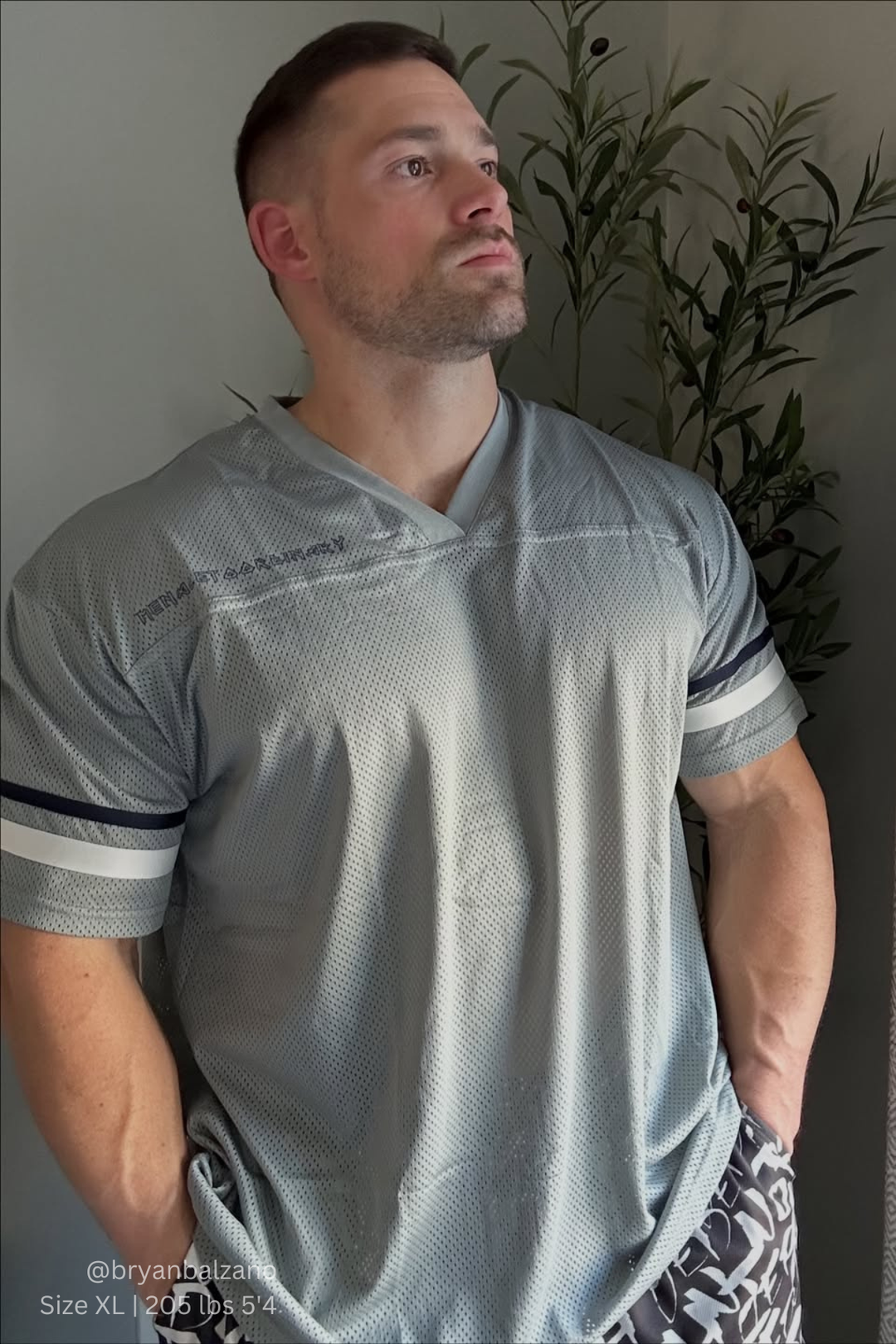 Jed North Warrior V-Neck Jersey - Gray