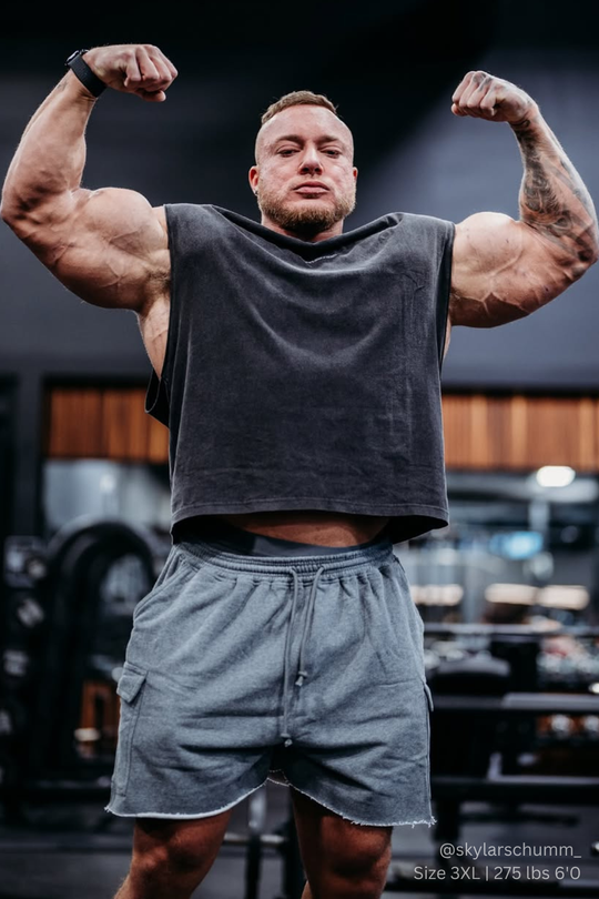 Box Cut Muscle Tee - Black