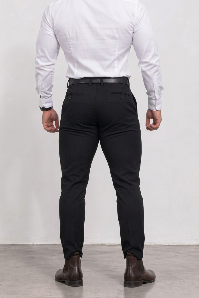 Muscle-fit Chino Pants - Black