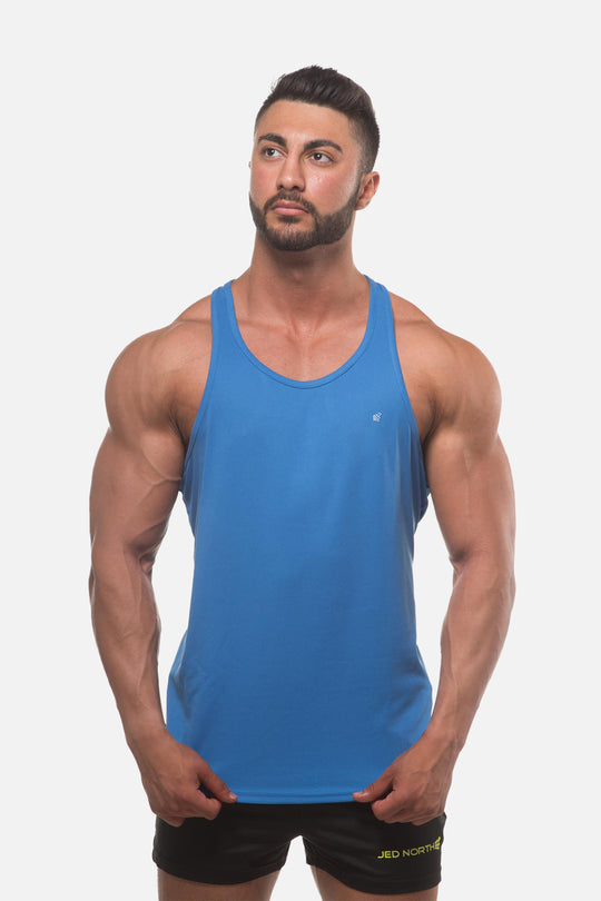 Fast-Dry Bodybuilding Workout Stringer - Blue
