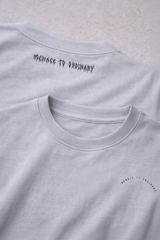 Energy Oversized T-Shirt - Gray Menace to Ordinary
