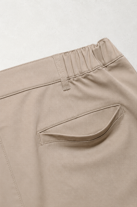 Flex Waist Chino Shorts - Khaki