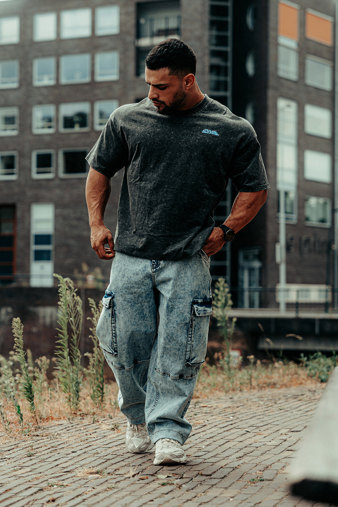 Men's Vintage Loose-Fit Jeans - Washed Navy