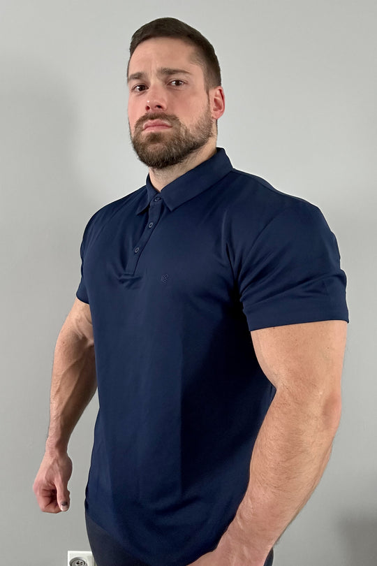 Fast-Dry Polo T-Shirt - Navy