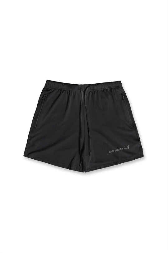 Agile Bodybuilding 4'' Shorts w Zipper Pockets - Noir