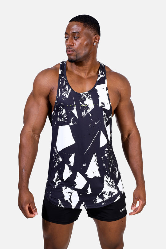 Graphic Muscle Stringer - Abstract Black