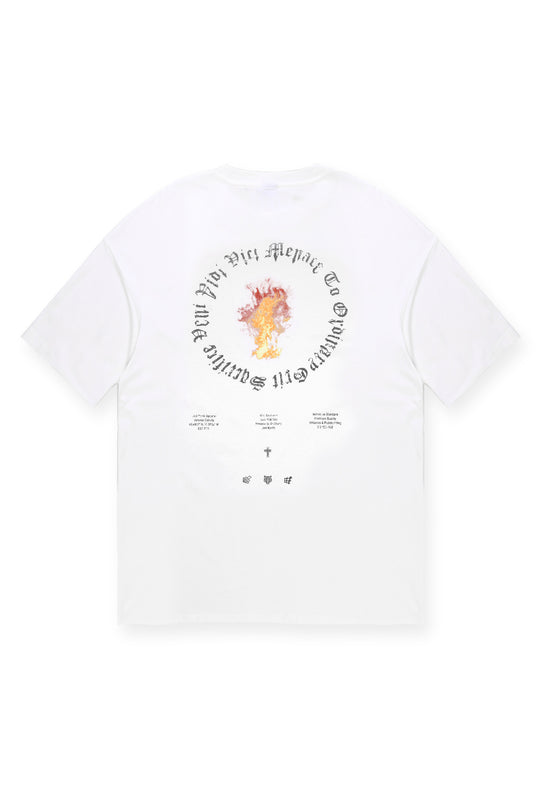 Vintage Oversized T-Shirt - Ring of Fire White