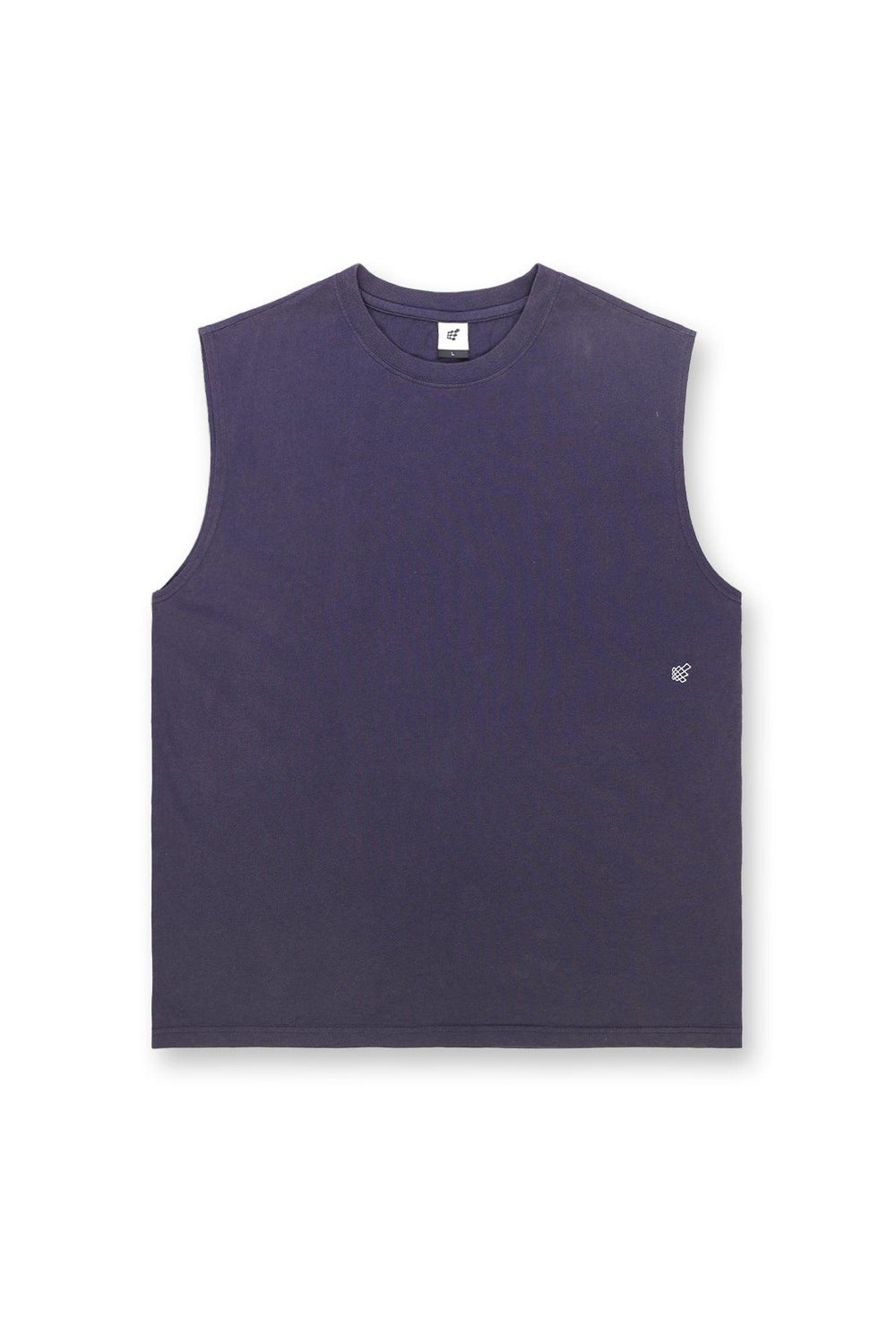 Retro Oversized Muscle Tee - Washed Navy