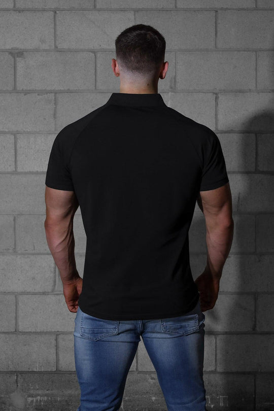 Muscle Fit All-Day Polo T-Shirt - Onyx Black