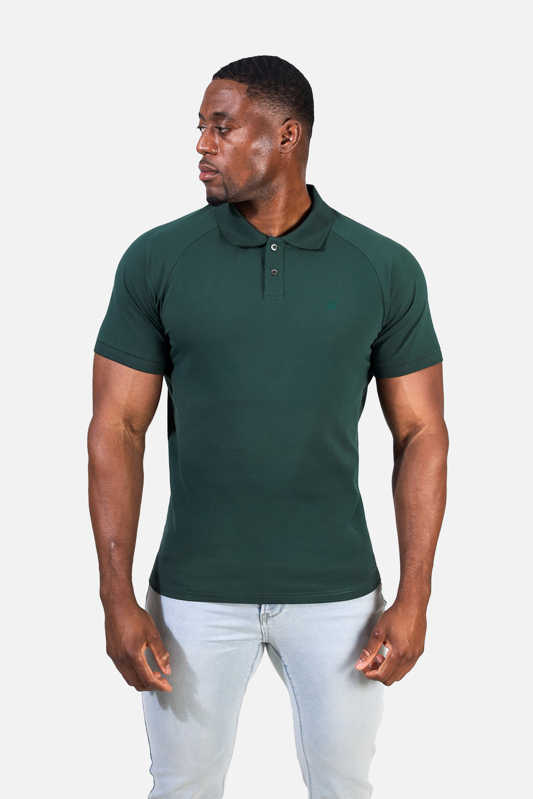 Muscle Fit All-Day Polo T-Shirt - Evergreen