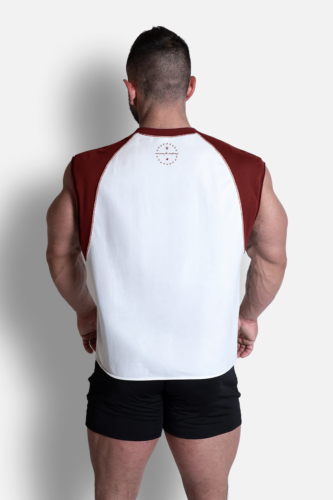 Raglan Sleeveless Tank Top - Brick Red
