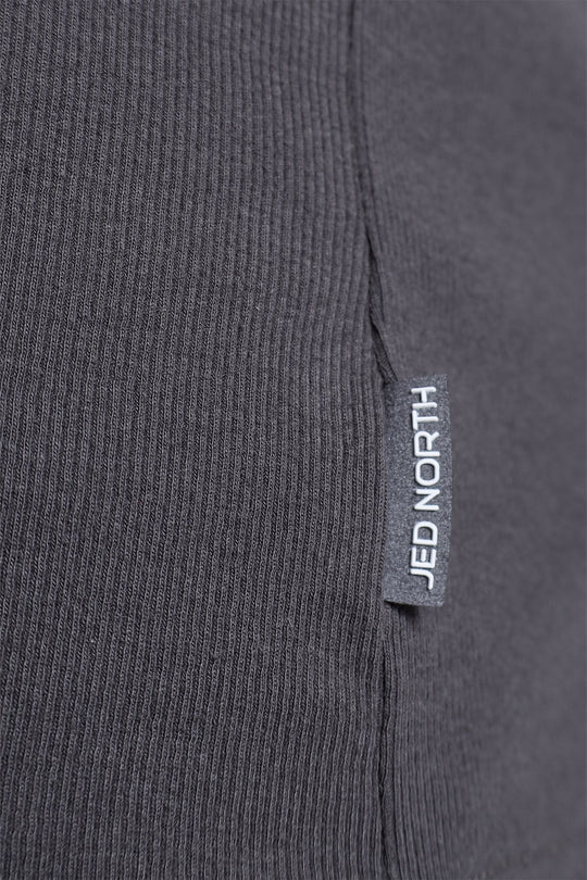 Ribbed Muscle Tank Top - Dark Gray