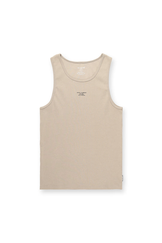 Ribbed Muscle Tank Top - Khaki