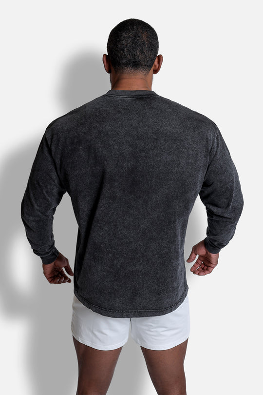 Vintage Wash Long Sleeve T-Shirt - Black