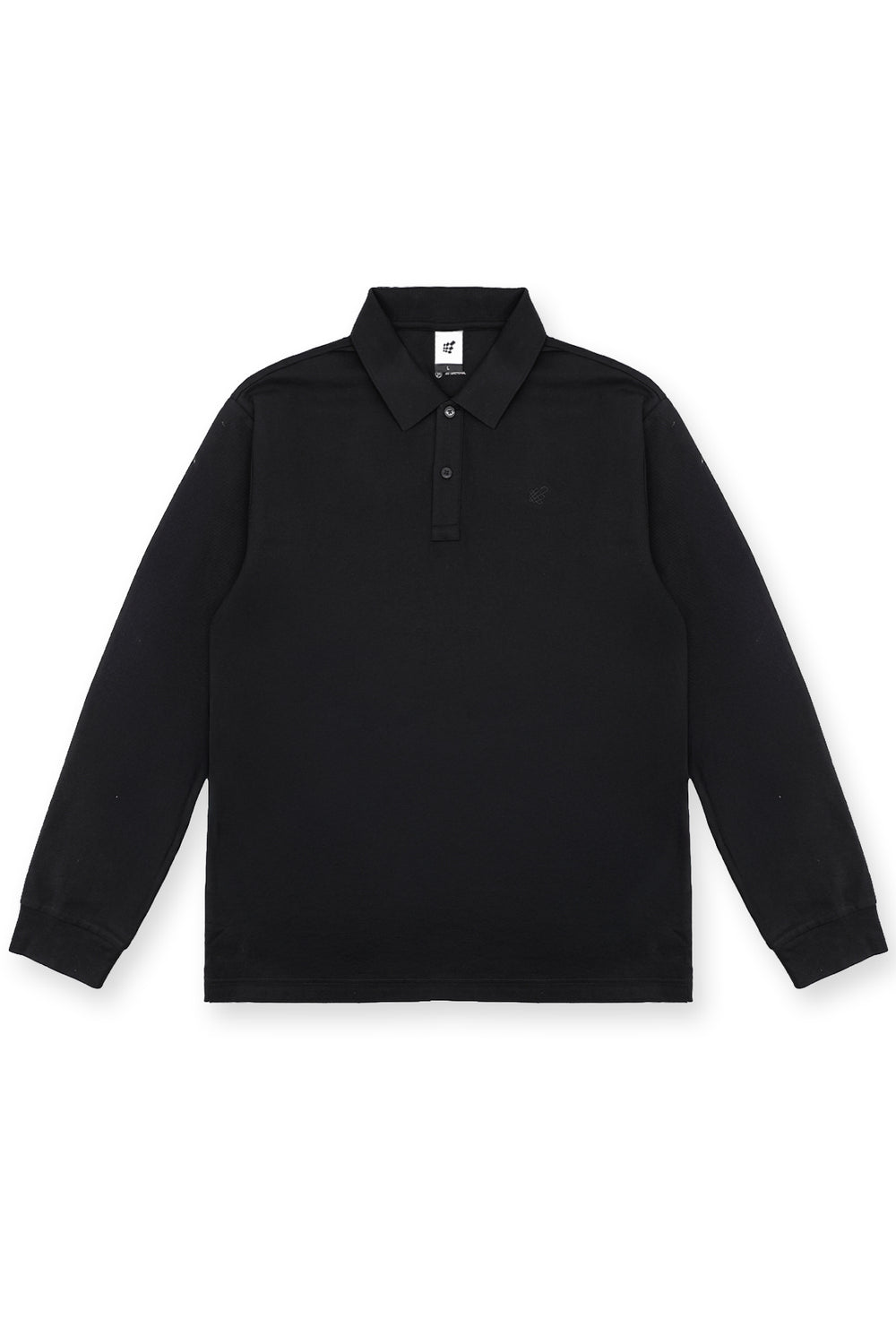Polo Button-Up Longsleeve - Black