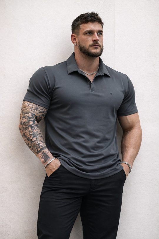 Fast-Dry Polo T-Shirt - Dark Gray