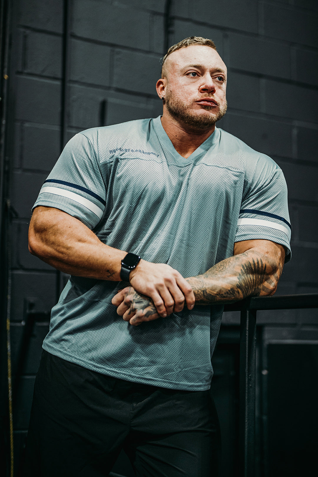 Jed North Warrior V-Neck Jersey - Gray