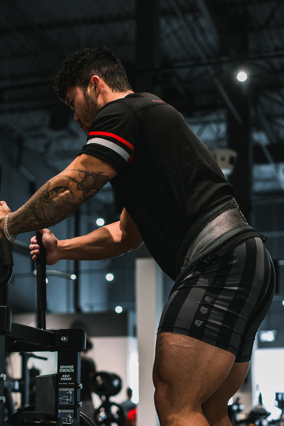 Retro Bodybuilding Shorts - Black & Gray