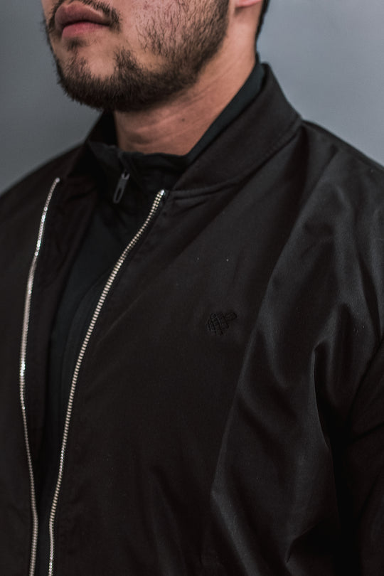 Men's Premium Bomber Jacket - Black