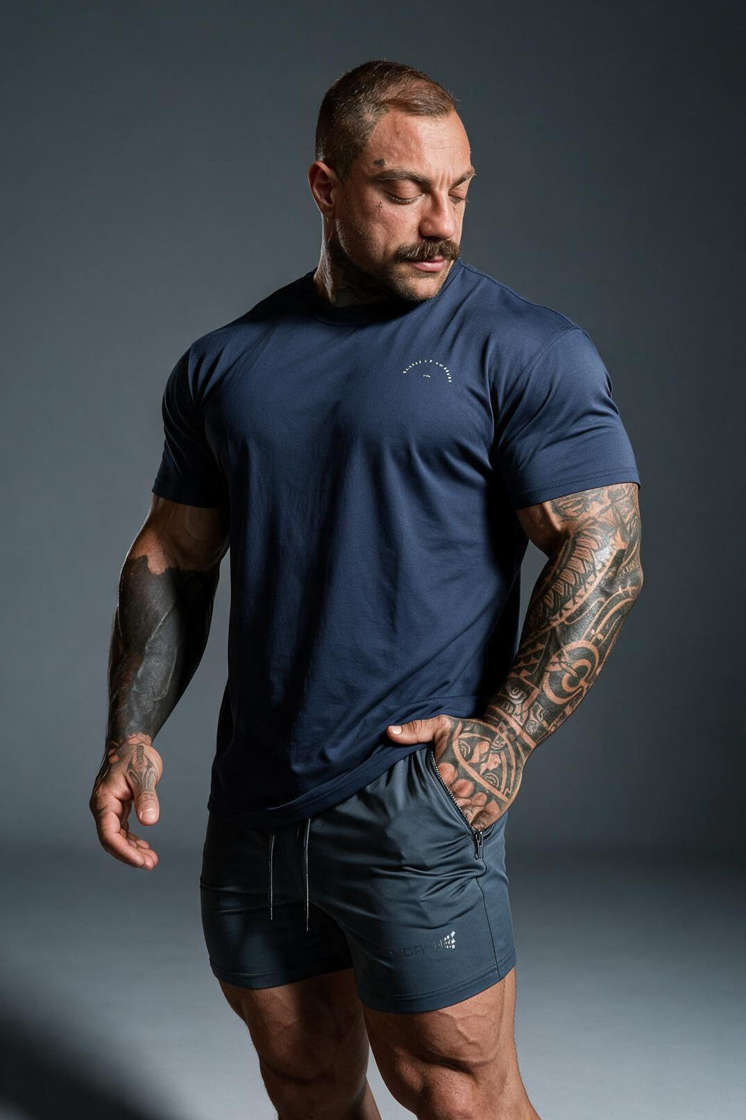 Back to Basics Casual Tee - Navy Blue