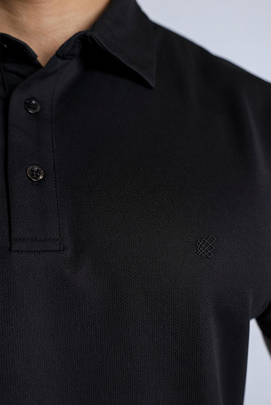 Fast-Dry Polo T-Shirt - Black