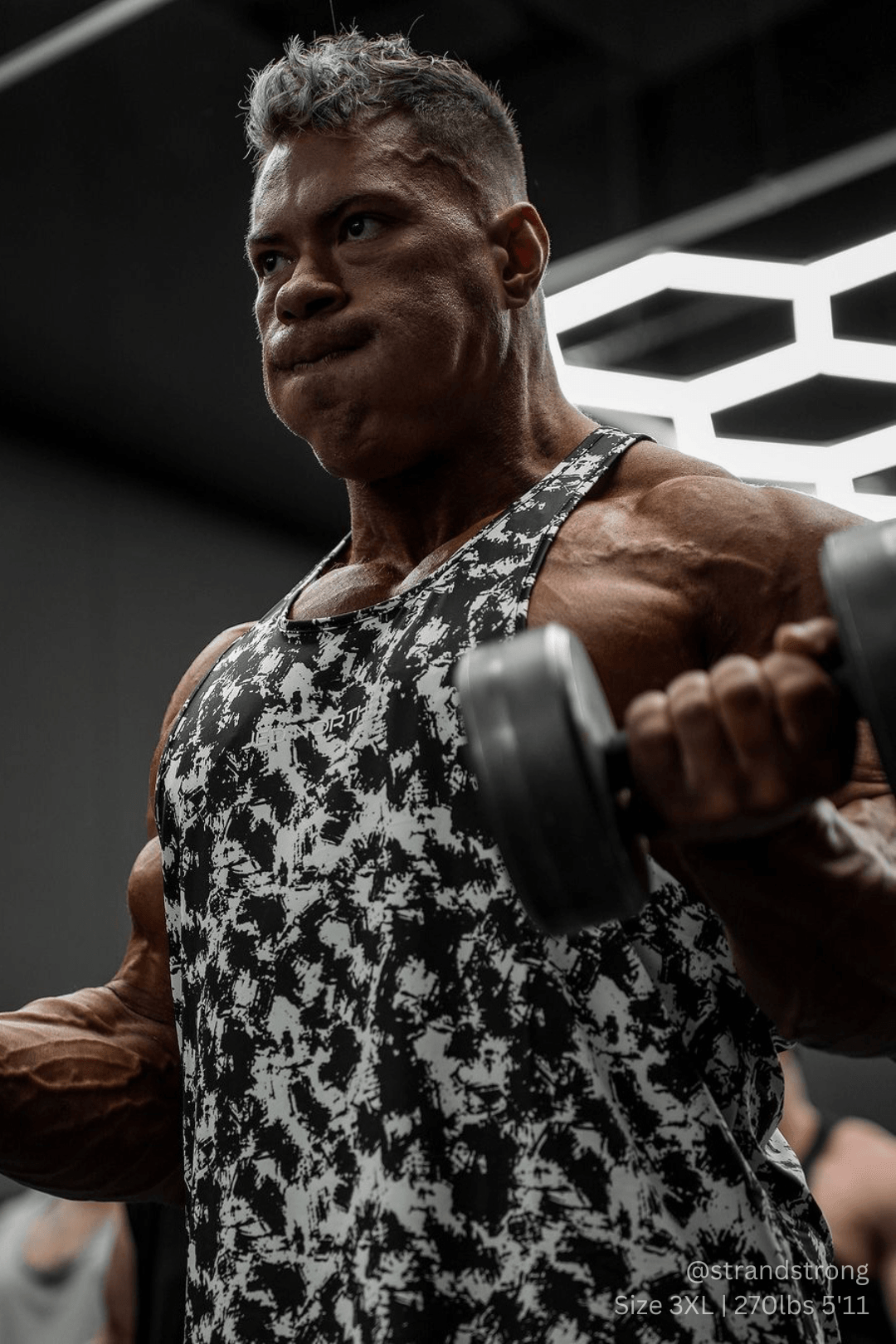 Graphic Muscle Stringer - B&W Paint Brush